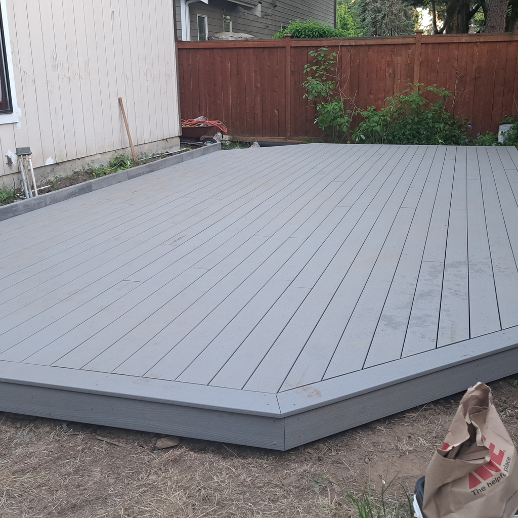 Backyard deck renovation finalized 2<br />north seattle