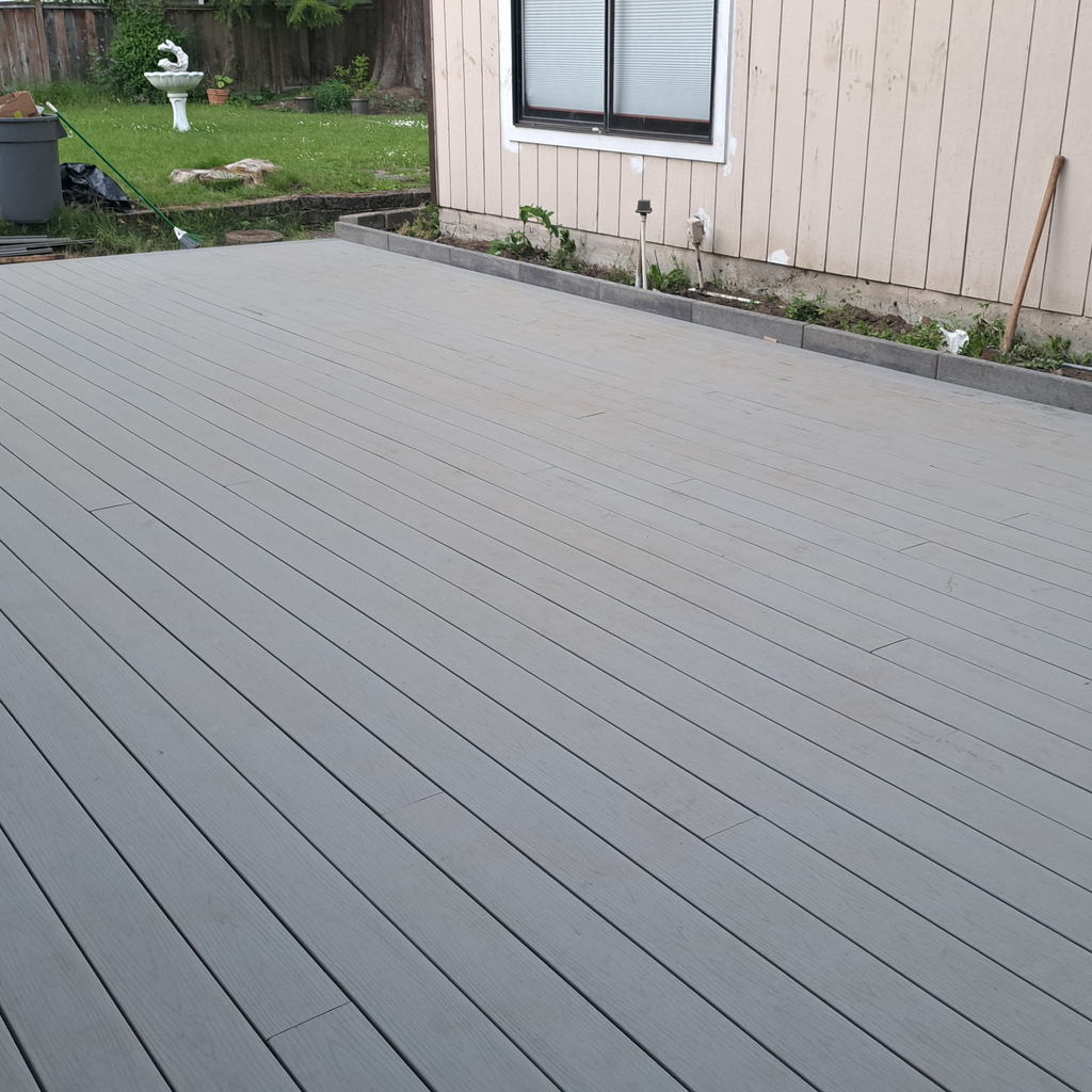 Backyard deck renovation finalized. 2<br />north seattle