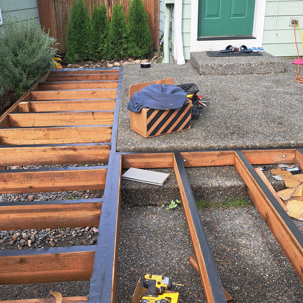 Deck addition progress 6<br />Snoqualmie Deck Project Before